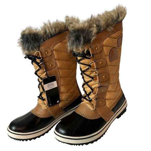 Sorel Tofino II Faux Fur Waterproof Winter Snow Boots Women’s Size 6 Curry/Fawn - Picture 1 of 7